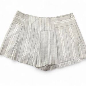 Gray pinstripe linen shorts from free people